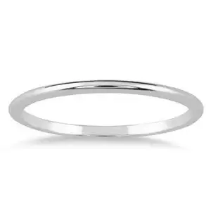 Nhẫn Cưới Đơn Giản Bằng Bạc Sterling 925 Xếp Chồng Hình Tròn 2Mm Thiết Kế Đơn Giản