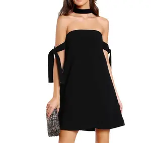 2022 abiti occidentali da <span class=keywords><strong>donna</strong></span> nomi foto Sexy Mini <span class=keywords><strong>abito</strong></span> corto senza schienale nero con spalle scoperte - Product Image 1