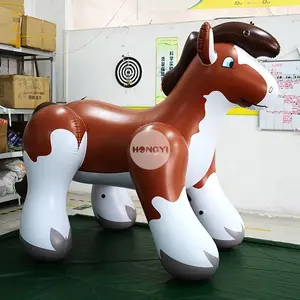 Raksasa Inflatable Horse Kostum Balap Kuda Inflatable Naik Kuda