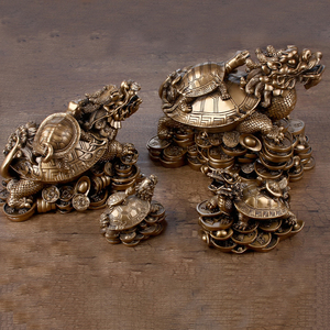 Decorazioni artigianali in resina di tartaruga e drago Feng Shui cinese da 9 pollici per la casa per la decorazione domestica - Product Image 6