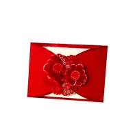 Fita cartão de Convite de Casamento de Corte A Laser cartão de cartão Elegante Do Convite Do Casamento Dobrado