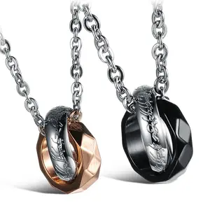 Marlary Trendy moda basit tasarım şanslı çift sevgilisi kolye kolye sevgililer hediye için 2024