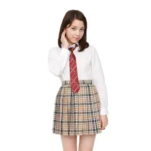 Uniforme scolaire japonais, modèles de chemise et jupe à carreaux pour filles