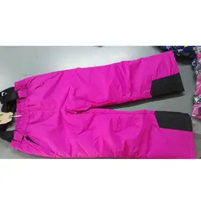 OEM Paten kurulu Kayak pantolon jartiyer ile çocuklar kayak giyer pembe kayak pantolonu