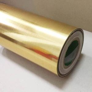 PET in Blatt oder Rolle wasser basiertes Klebe etiketten papier 50mic gebürsteter goldener wasserdichter Silikone ti ketten aufkleber a Grade Masking - Product Image 2