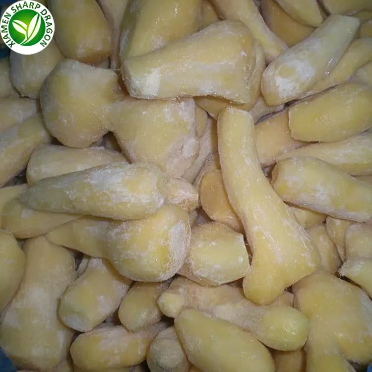 IQF Organic Frozen Whole Fresh Peeled Ginger Roots Cube and garlic Freezing crushed grated ginger minced Wholesale price China