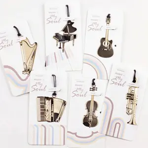 New 6 Styles Metal Gilded Creative Music <strong>Bookmarks</strong> - Product Image 1
