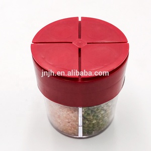 Pots à <span class=keywords><strong>épice</strong></span>s en plastique multi-chambres, 4 en 1, de 100ml, mini bocaux à <span class=keywords><strong>épice</strong></span>s, en plastique, livraison gratuite - Product Image 2