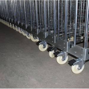 Prix d'usine Conteneur à roulettes en acier à 4 côtés / cage à roulettes Conteneur à roulettes en acier Chargement 500 kg-600 kg - Product Image 6