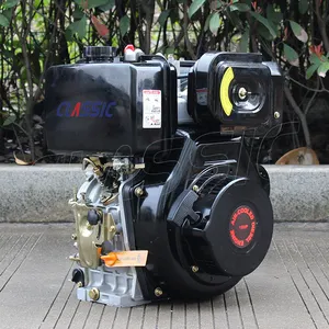 BISON(CHINA) hava soğutmalı tek silindirli dizel motor, anahtar başlangıç 10HP dizel motor 186fe, dizel motor 10 HP