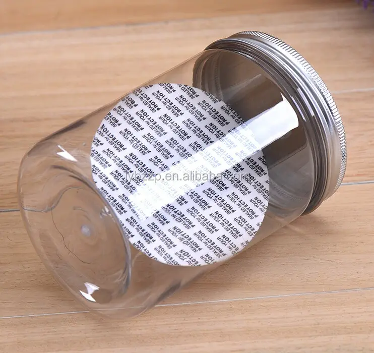 Factory Wholesale Food Grade Plastic Containers Custom Plastic PET with Aluminum Lid OEM Pet Jar Canned Food Wide Mouth Jars