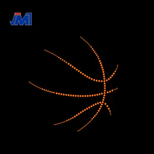 basketball Hotfix Rhinestone Motif Transfer