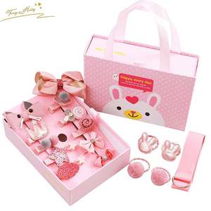 Прямая продажа от производителя, украшения для волос, детские заколки для волос, подарочный набор, 18 шт., заколки для волос, детские популярные аксессуары для волос, зажимы - Product Image 6