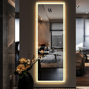 Moderne Designer Décoratif Décor À La Maison <span class=keywords><strong>Salon</strong></span> Long Led Éclairé Grand Miroir Mural Pleine Longueur Plancher Debout Dressing miroir CTL402