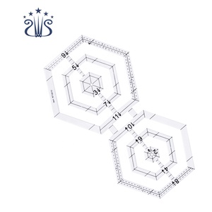 Dụng Cụ May Vá Tự Làm Mẫu Ghép Hình Lục Giác Đôi Thước <span class=keywords><strong>Acrylic</strong></span> - Product Image 6