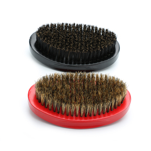 Spazzola per capelli da uomo 100% spazzola in setola di cinghiale nera naturale spazzola a onda 360 - Product Image 4