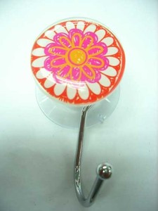 <b>Corner</b> Mounted Metal and <b>Glass</b> Bathroom Rack with Hooks for Hotel and Apartment Applications - Product Image 4