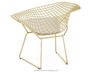 Por encargo al aire libre replica Bertoia alambre de metal silla con malla - Product Image 5