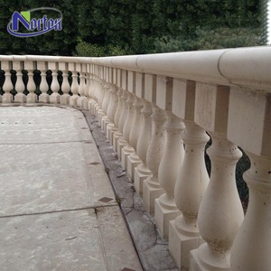 Design di Balaustra per Balcone in Marmo Color Crema Ornamentale per Edifici Cittadini Fornito Direttamente dalla Fabbrica - Product Image 5