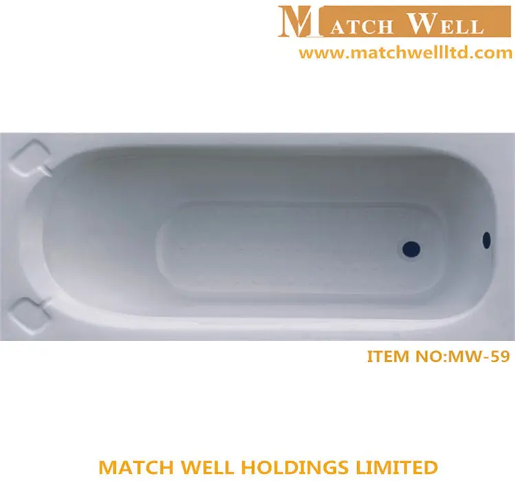 2016 एम्बेडेड बाथटब/होटल परियोजना के लिए enameled कच्चा लोहा गर्म स्नान