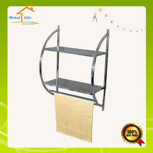 Modern Dual-Tier Metal Wall-Mounted Bathroom <b>Shower</b> Organizer Corner <b>Shelf</b> <b>for</b> Small Spaces Elegant Design - Product Image 4