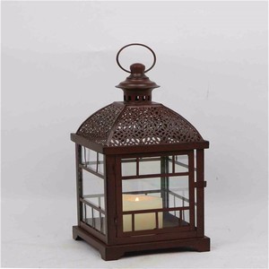 <span class=keywords><strong>Trois</strong></span> taille noir mat mini neige nouveau noël suspendus lanterne en métal - Product Image 4