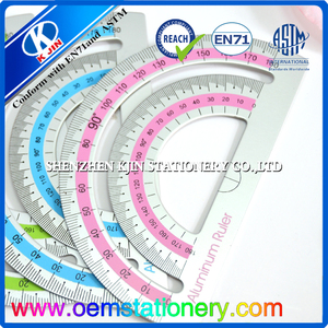 Offre Spéciale rapporteur numérique en aluminium transparent à 180 degrés pour l'enseignement et le <span class=keywords><strong>dessin</strong></span> <span class=keywords><strong>mathématique</strong></span> des étudiants - Product Image 3