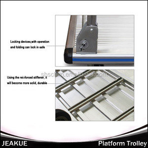 150kg Material Handling <strong>Trolley</strong> <strong>Aluminium</strong> Folding Handle <strong>Platform</strong> <strong>Trolley</strong> - Product Image 3