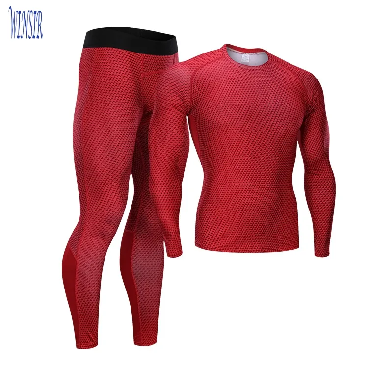 Mens Snake Skin Athletic Compression 3D Printing Tight Elasticity Perspiration Sport Set Quick Dry Sportswear Gym Suit For men