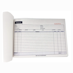 Buku Pesanan Penjualan Faktur Dibungkus Sekitar Penutup 2 Bagian Tanpa Karbon Bentuk Putih/Kenari, 8.5X5.5 Inci - Product Image 1