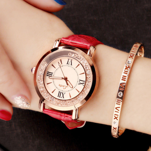 >>> Che scorre Strass Moda <span class=keywords><strong>Donna</strong></span> Orologio Al Quarzo Femminile Cuoio DELL'UNITÀ di elaborazione Delle Signore Elegante Orologio - Product Image 2