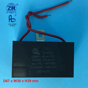 Condensador <span class=keywords><strong>cbb61</strong></span> <span class=keywords><strong>250vac</strong></span> sh 40uf para bomba de ventilador <span class=keywords><strong>50</strong></span>-<span class=keywords><strong>60hz</strong></span> - Product Image 4