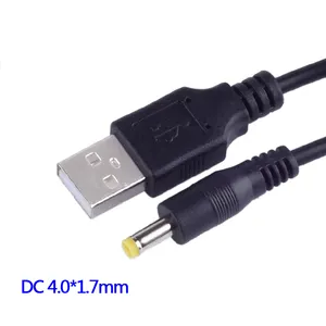 USB To DC4.0 mm/1.7mm DC 5V Barrel Jack Power Charger Cable DC 4.0*1.7mm Plug DC4.0 Charging Cable