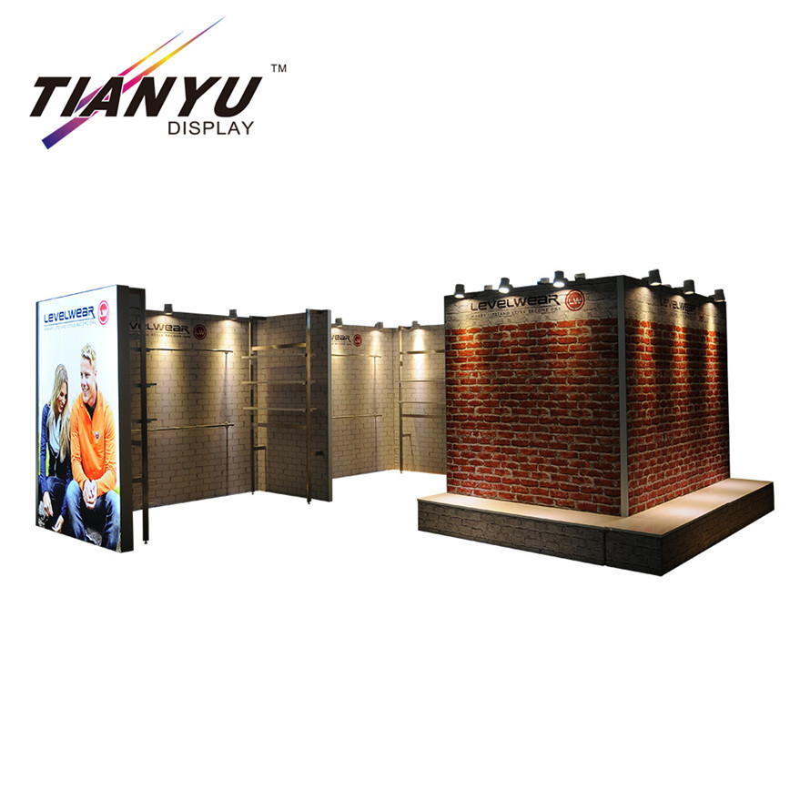 Modulaire Adaptée Aux Besoins Du Client de support de vêtements en aluminium stand d'exposition pour le salon