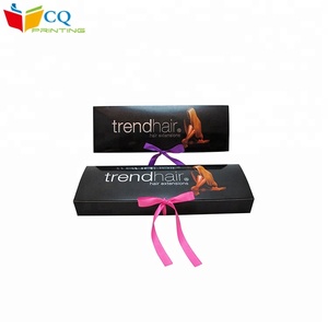 Sản Phẩm Mới Đến Tùy Chỉnh Nhỏ Màu Đen Dệt Tóc Mở Rộng Gấp Bao Bì Hộp Với Biểu Tượng Tùy Chỉnh In - Product Image 5