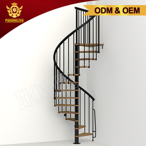 Portable The Simple Thin Short Round 4 5 8 9 10 12 36 Chân Cầu Thang Xoắn Ốc - Product Image 2