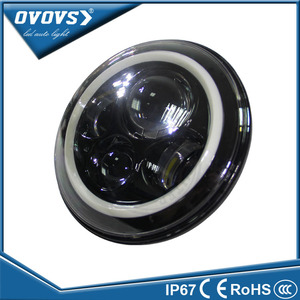 OVOVS punto redondo hi/lo haz 7 ''pulgadas proyector <span class=keywords><strong>led</strong></span> faros de halógeno para j-eep wrangler jk - Product Image 4