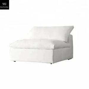 Sofa kursi teater Rumah banyak orang, dudukan kain putih seni kombinasi sofa lumpur Ruang Tamu