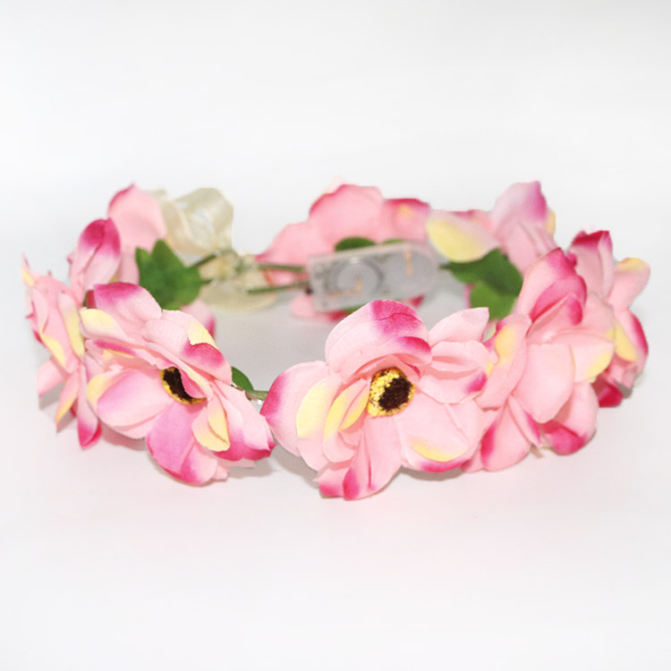 Аксессуары для волос, лидер продаж 2019, аксессуары для свадебной вечеринки, светящиеся короны цветов для девочек, светодиодная гирлянда, Цветочная повязка на голову