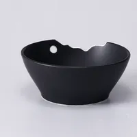 패션 스타일 좋은 품질 클래식 매트 블랙 깊은 국수 세라믹 그릇