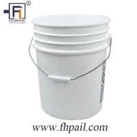 White Plastic Buckets with Lid, Wholesale, UN Approval