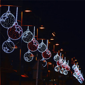 <strong>Holiday</strong> New Year Christmas City <strong>Street</strong> Decoration Outdoor RGB Waterproof Lamp Pole Mounted Flower Star Motif <strong>Lights</strong> - Product Image 2