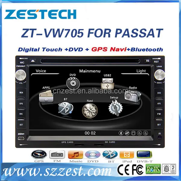 Rádio para carro com touch screen, rádio para carro vw passat b5.5 golf 4 polo bora bt tv com gps no dash, dvd cd e navegação gps