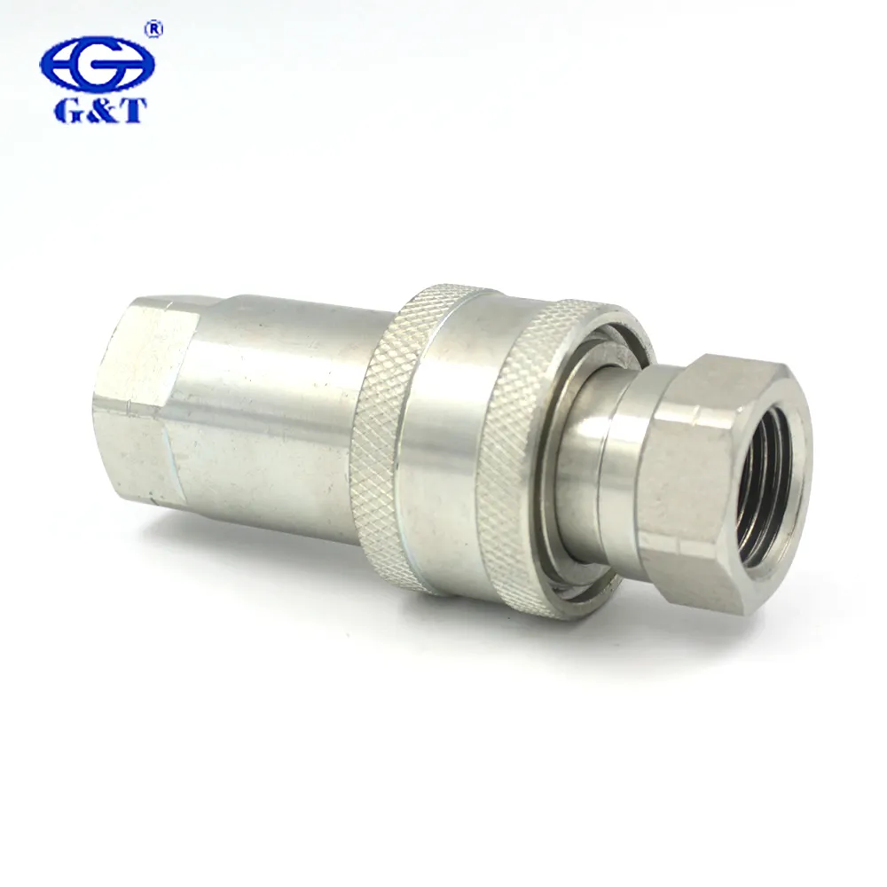 GT-C1 1/2 "BSP NPT ISO7241 in acciaio al carbonio valvola a sfera sia in presa e spina pioneer style trattore idraulico rapido di accoppiamento