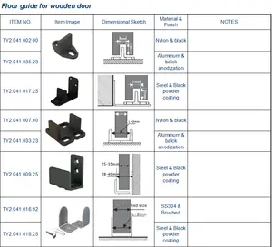 Grandes quantidade de baixo custo, atacado americano-estilo nova porta de madeira porta deslizante portas barril batente piso guia