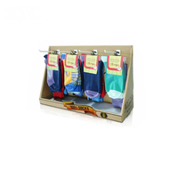 Punkt von Verkauf Karton PDQ Display-ständer mit Haken für Socken