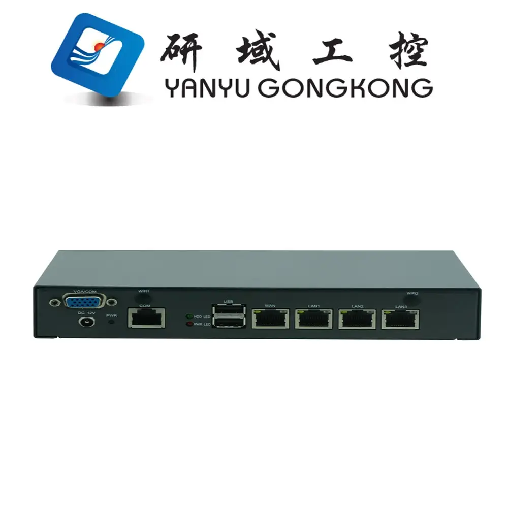 Cheap Linux fanless mini pc server computer Network routers appliance Firewall 4 Lan firewall router pfsense OEM /ODM Shenzhen