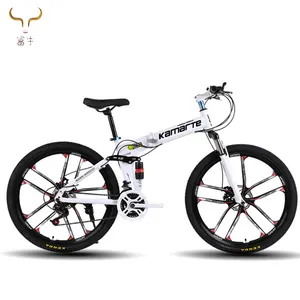 2019 new design MTB bicycle 26inch 21/24/27/30 speed high carbon steel frame high quality folding mountain Bike foldable cycle