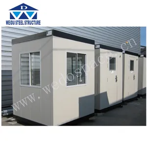 Roestvrijstalen Brandwerende Rockwool Sandwichpaneelbehuizing Bewakingshuis/Containerhuis/Kiosk Met Groothandelsprijs