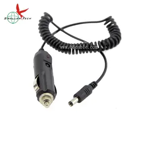 Cigarette lighter power cable Car Charger Spiral Cable with 24awg dc spiral cable